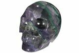 Colorful, Banded (Rainbow) Fluorite Skull #110102-2